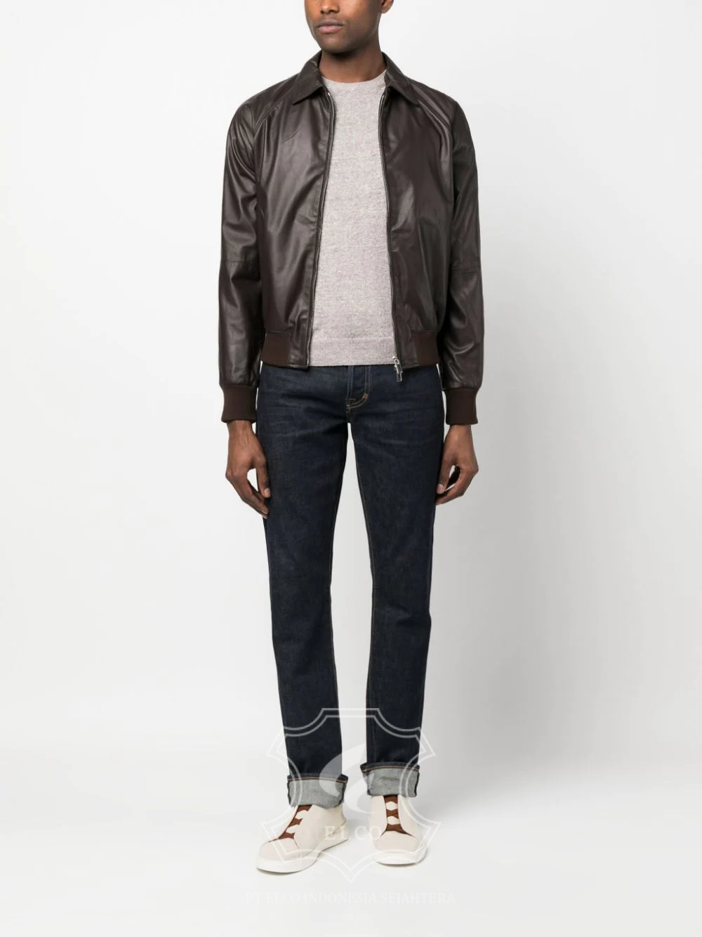 Jaket Kulit Pria Desain Bomber - PCB 435 - Gambar 2