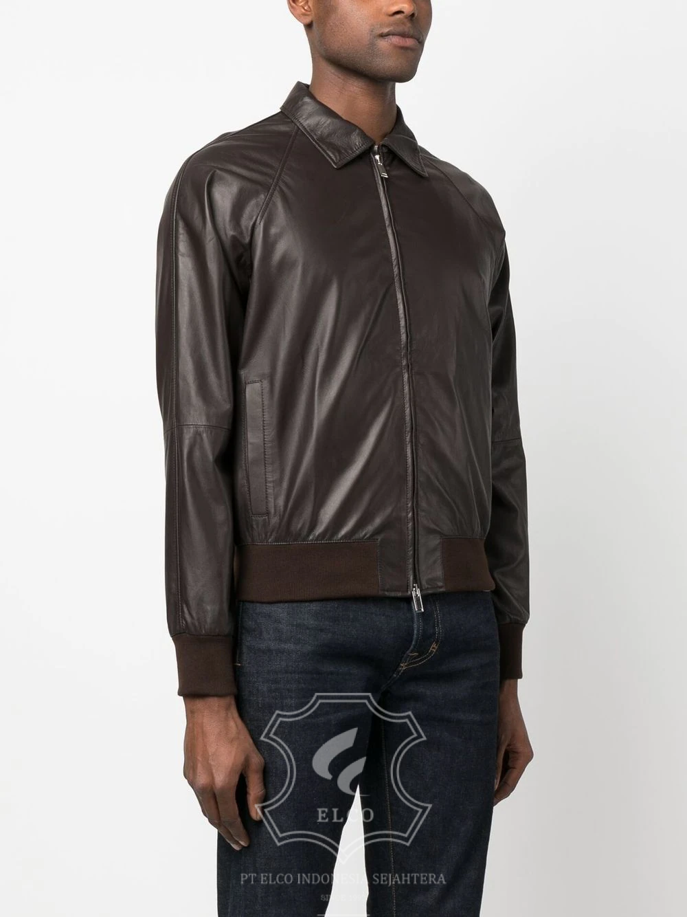 Jaket Kulit Pria Desain Bomber - PCB 435 - Gambar 3