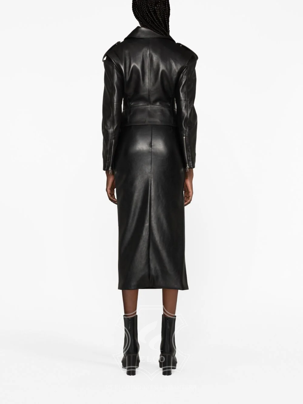 Jaket Kulit Wanita Desain Serong - WS 424 - Gambar 4