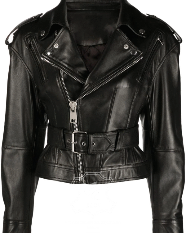 Jaket Kulit Wanita Desain Serong - WS 424