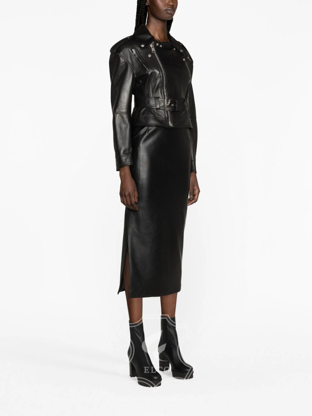 Jaket Kulit Wanita Desain Serong - WS 424 - Gambar 3