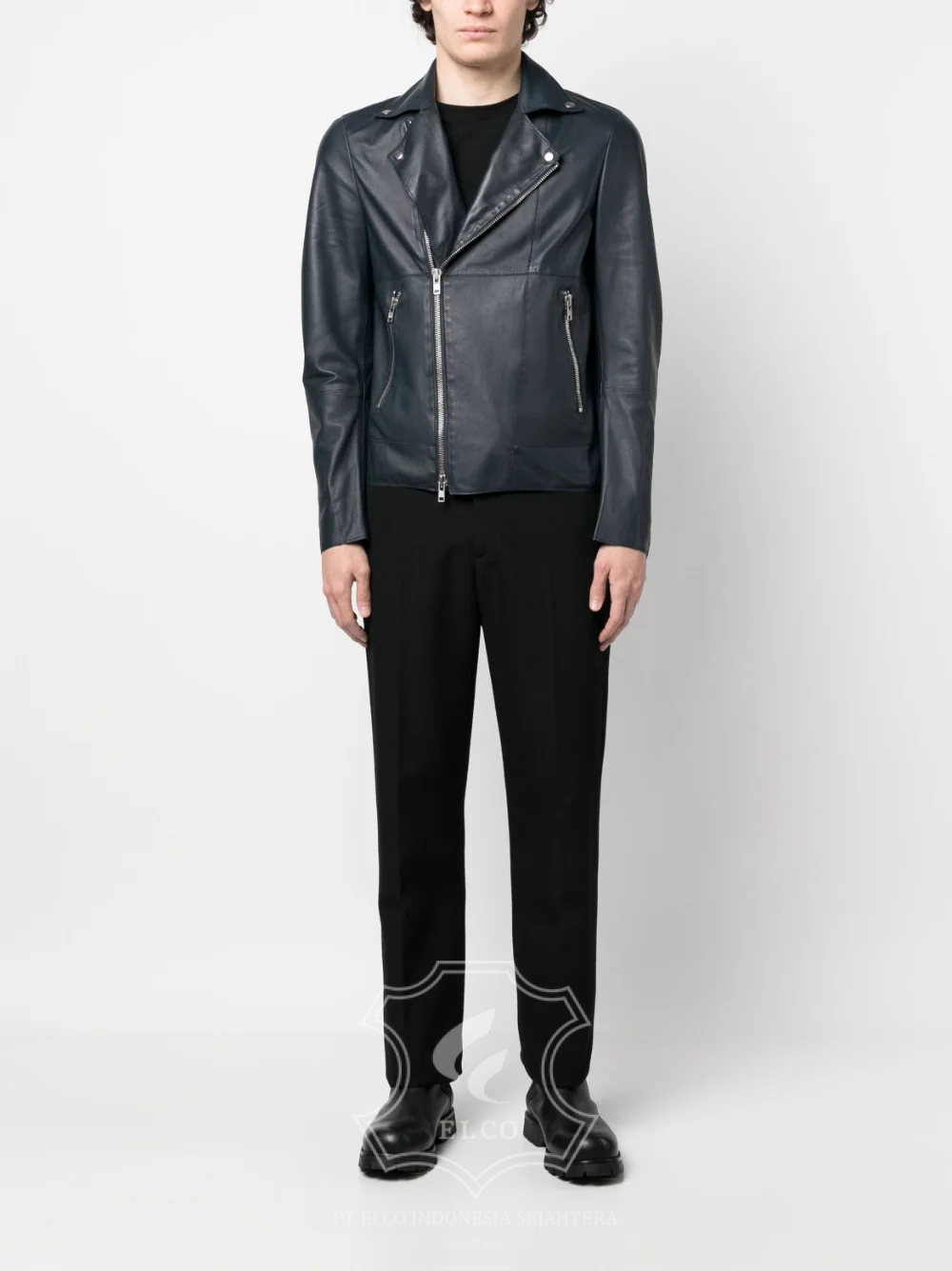 Jaket Kulit Pria Desain Serong - PS 417 - Gambar 2