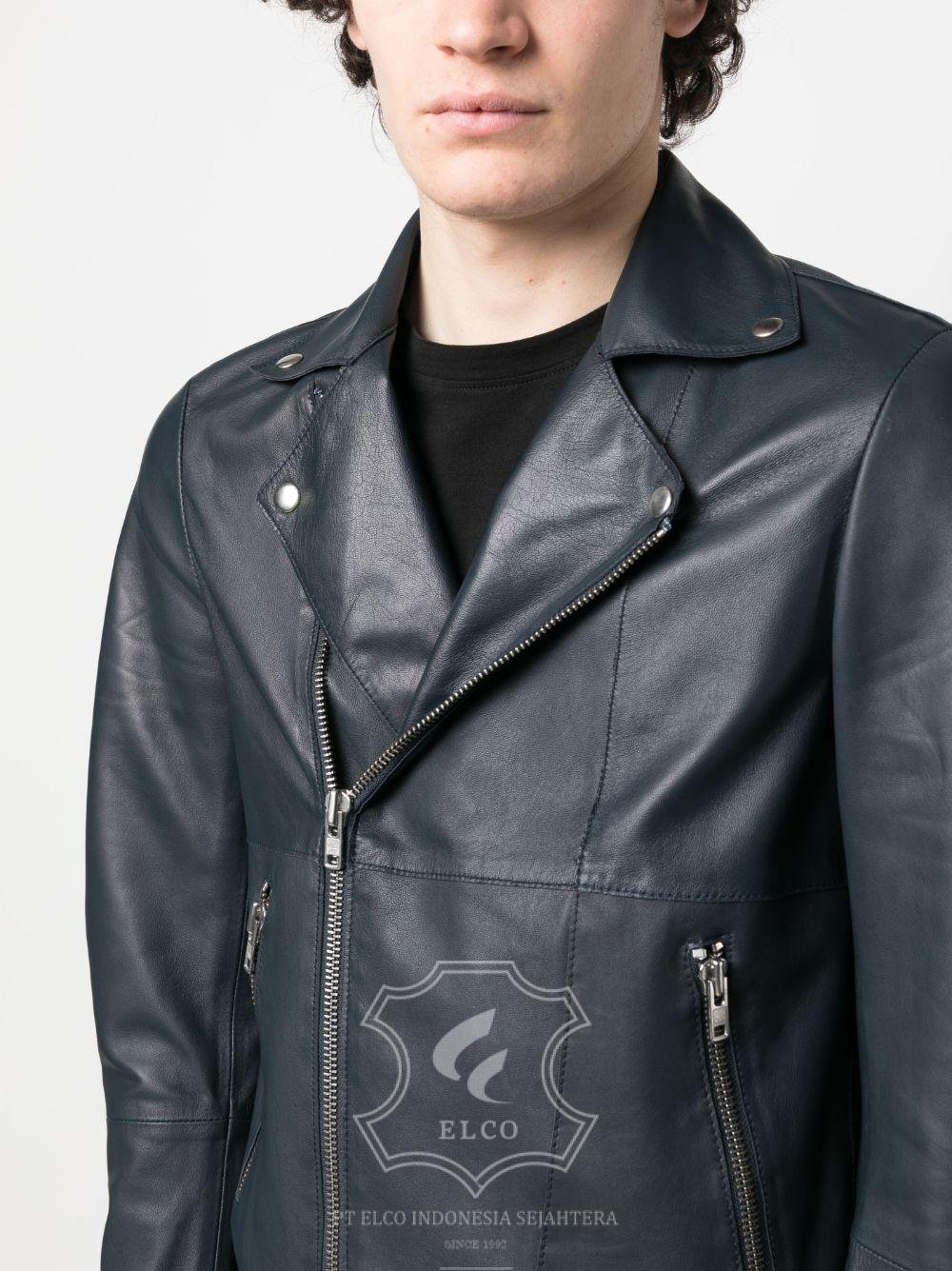 Jaket Kulit Pria Desain Serong - PS 417 - Gambar 5