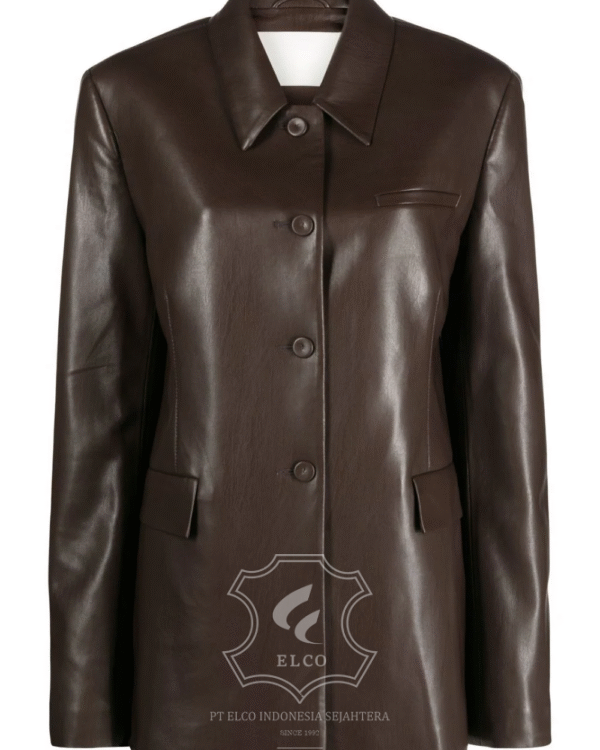 Jaket Kulit Wanita Desain Jas - WJ 418