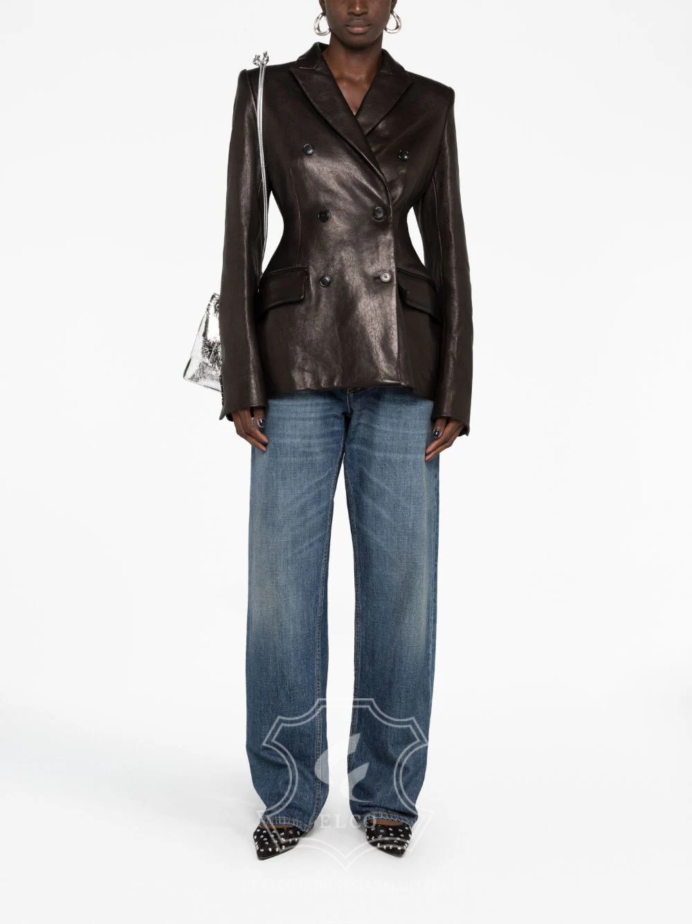 Jaket Kulit Wanita Desain Jas - WJ 419 - Gambar 2