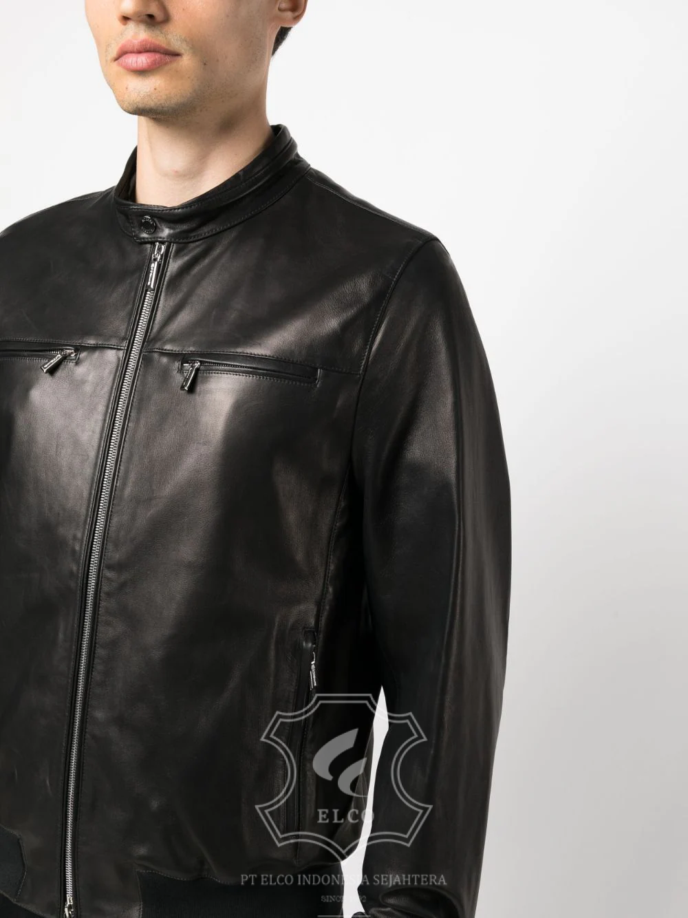 Jaket Kulit Pria Desain Bomber - PCB 458 - Gambar 5