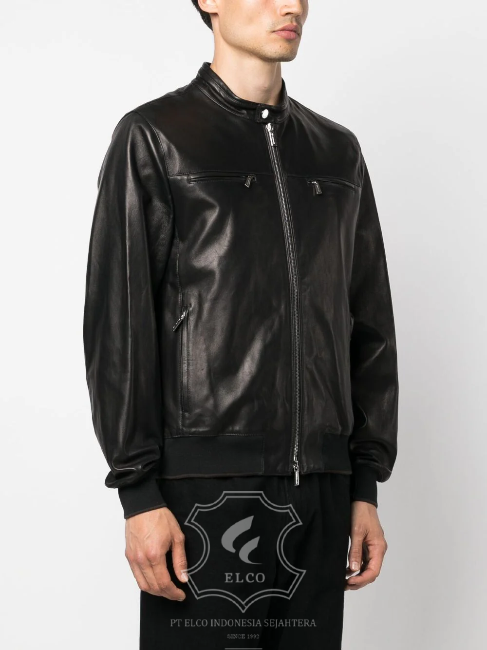 Jaket Kulit Pria Desain Bomber - PCB 458 - Gambar 3