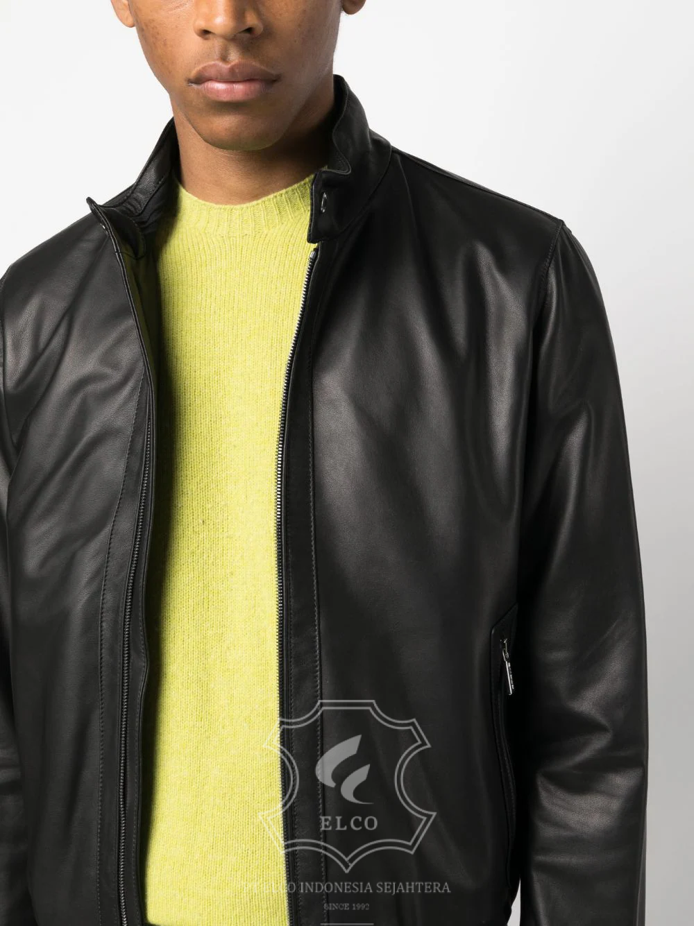 Jaket Kulit Pria Desain Bomber - PCB 461 - Gambar 4