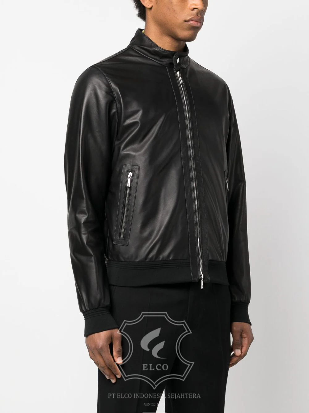 Jaket Kulit Pria Desain Bomber - PCB 461 - Gambar 3