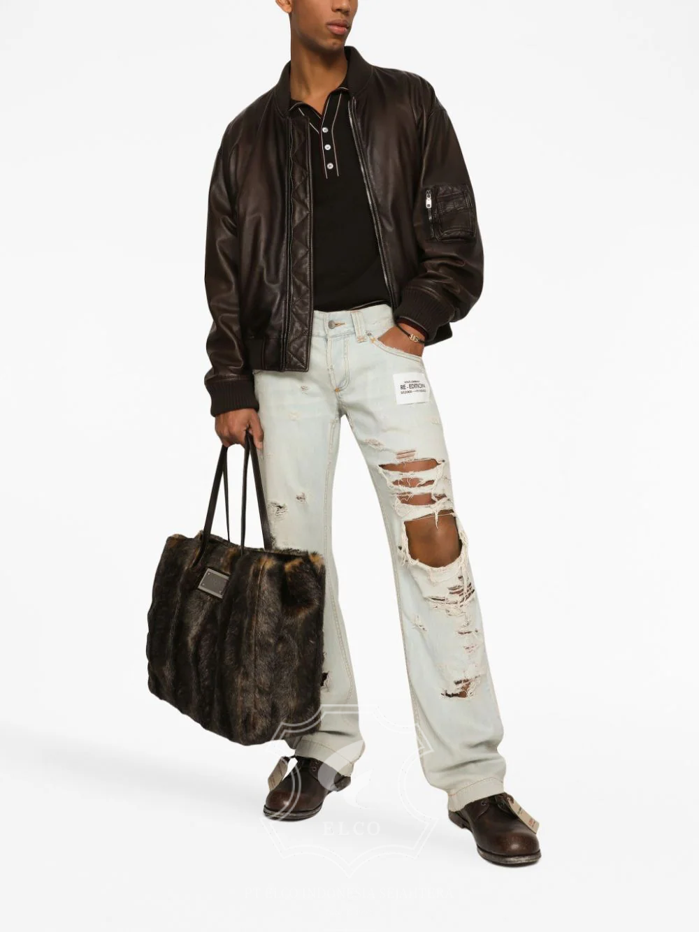 Jaket Kulit Pria Desain Bomber - PCB 455 - Gambar 3