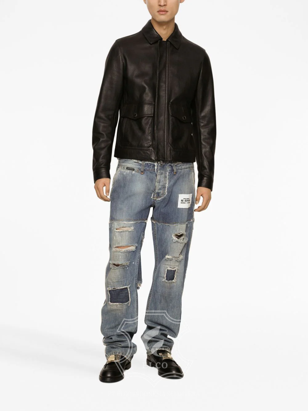 Jaket Kulit Pria Desain Pilot - PP 410 - Gambar 2