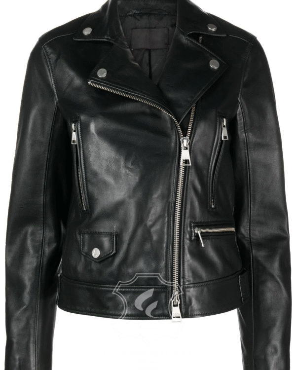 Jaket Kulit Wanita Desain Serong - WS 412