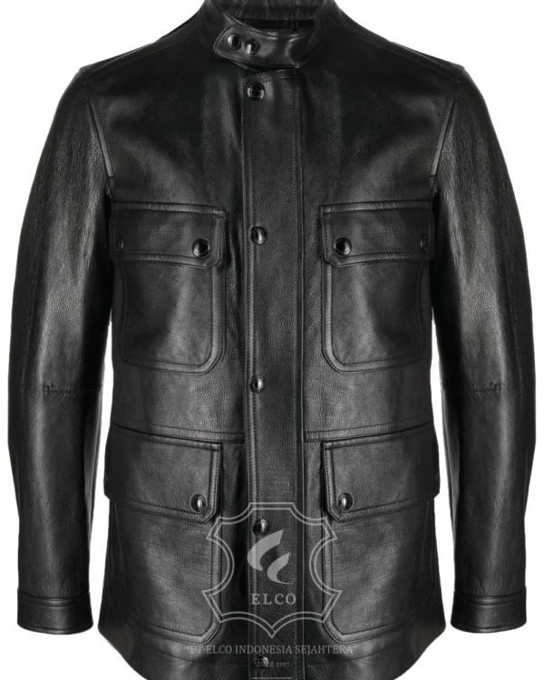Jaket Kulit Pria Desain Safari - PJS 404