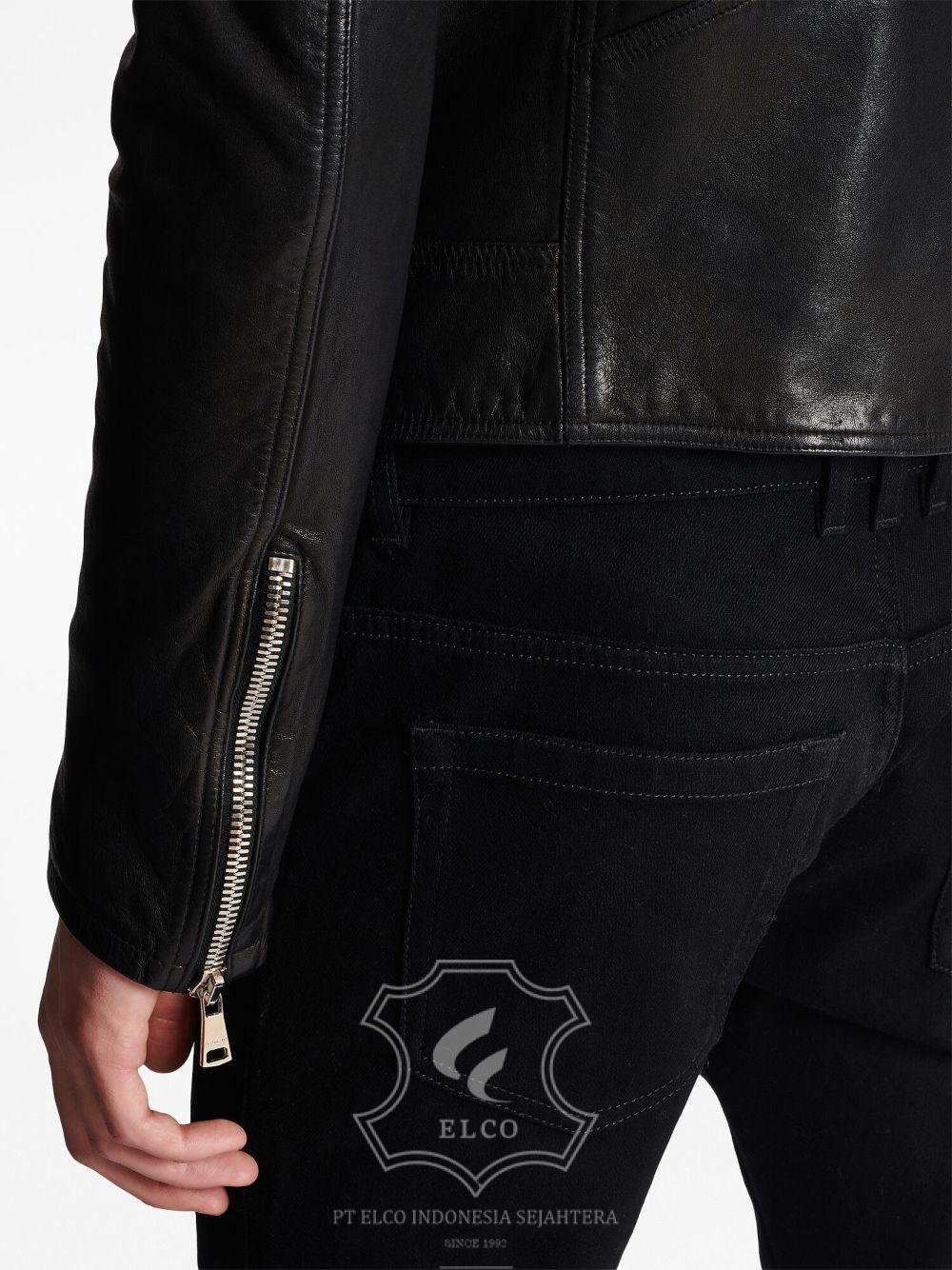 Jaket Kulit Pria Desain Serong - PS 416 - Gambar 6