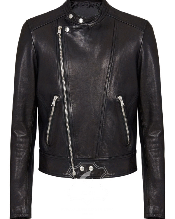 Jaket Kulit Pria Desain Serong - PS 416