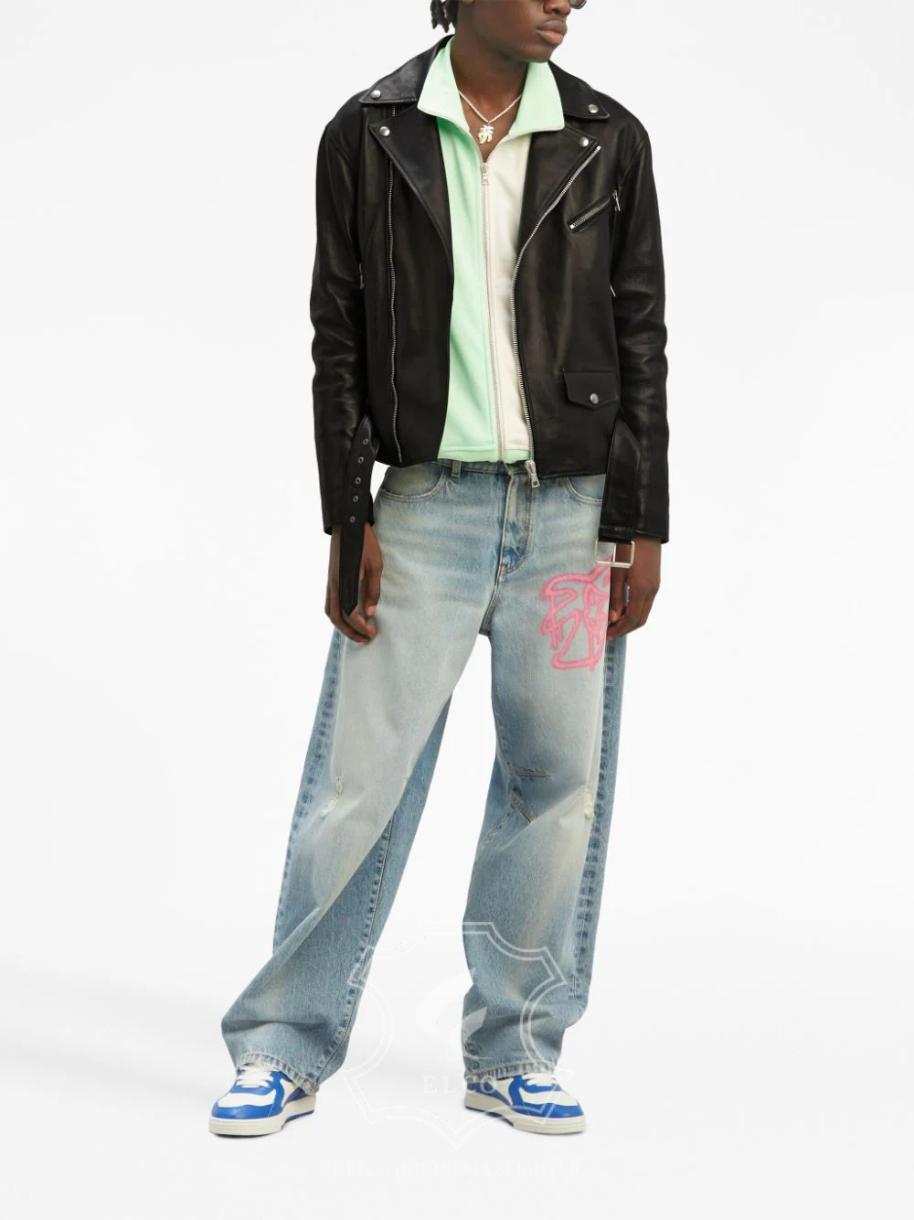 Jaket Kulit Pria Desain Serong - PS 418 - Gambar 5