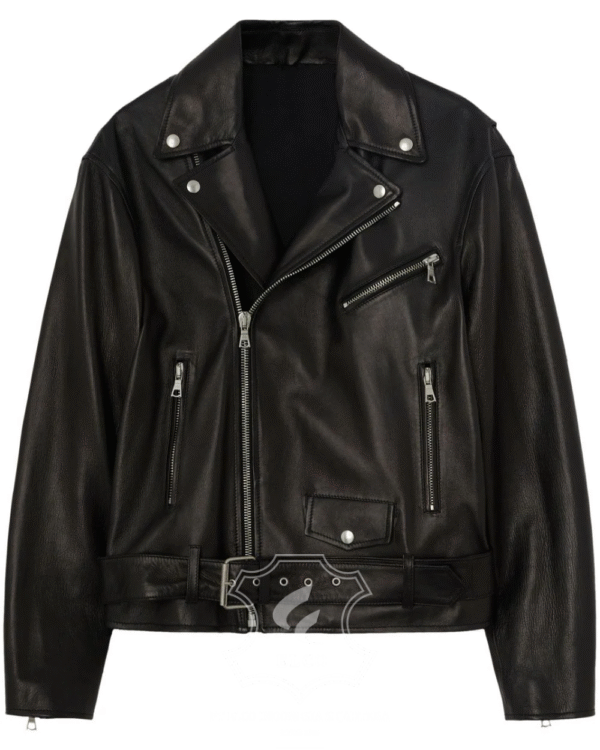 Jaket Kulit Pria Desain Serong - PS 418