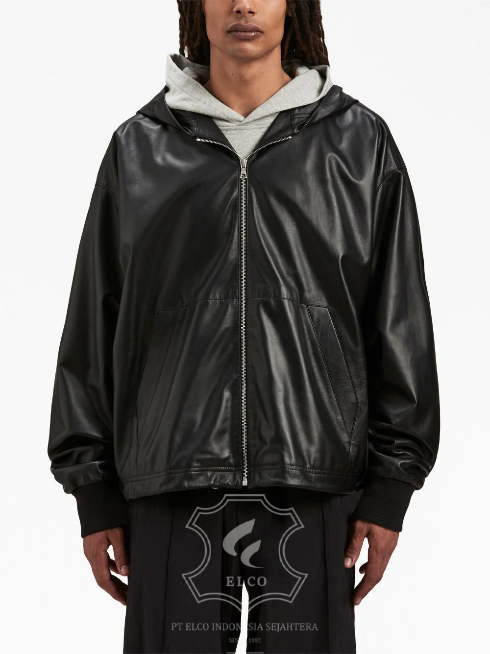 Jaket Kulit Pria Desain Bomber - PCB 427