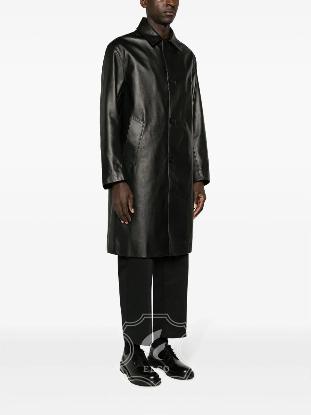 Jaket Kulit Pria Desain Jas - PJ 424 - Gambar 3