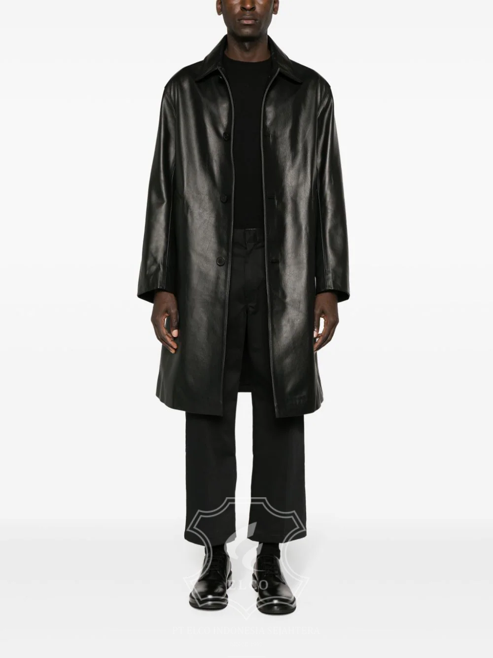 Jaket Kulit Pria Desain Jas - PJ 424 - Gambar 4