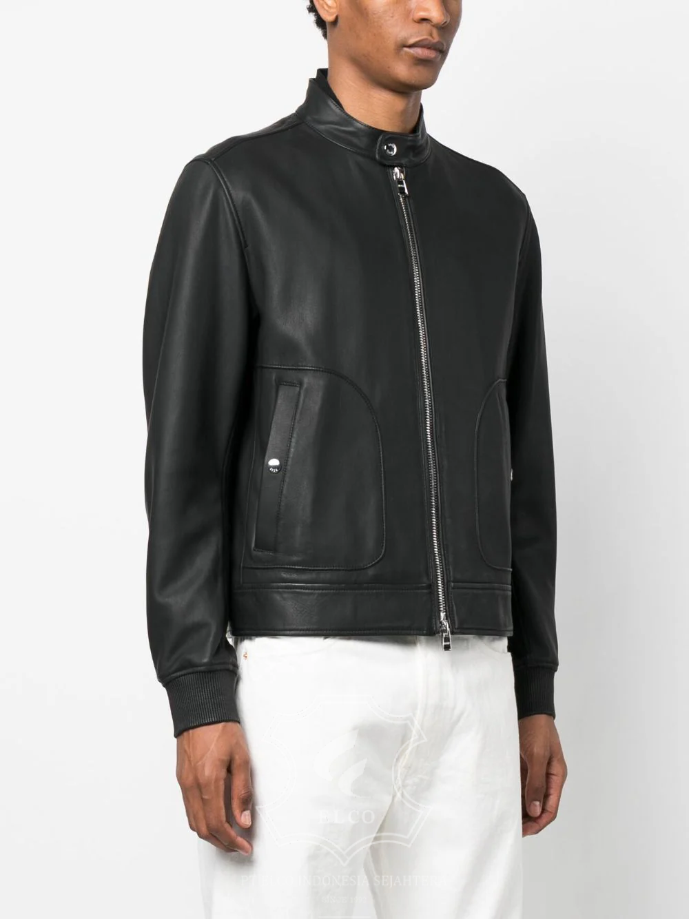 Jaket Kulit Pria Desain Bomber - PCB 433 - Gambar 3