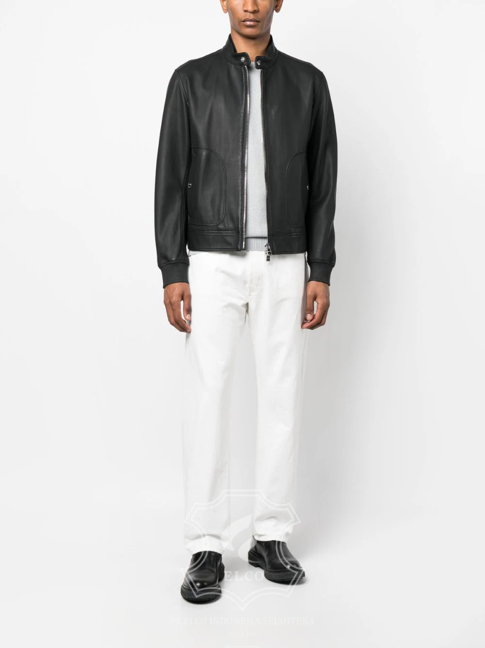 Jaket Kulit Pria Desain Bomber - PCB 433 - Gambar 2