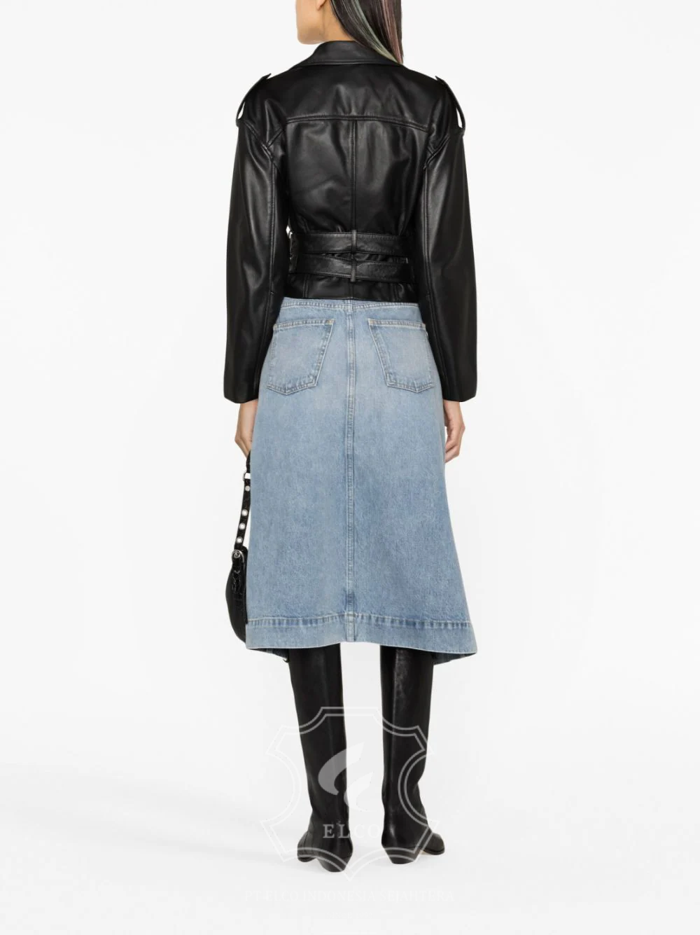 Jaket Kulit Wanita Desain Serong - WS 420 - Gambar 4