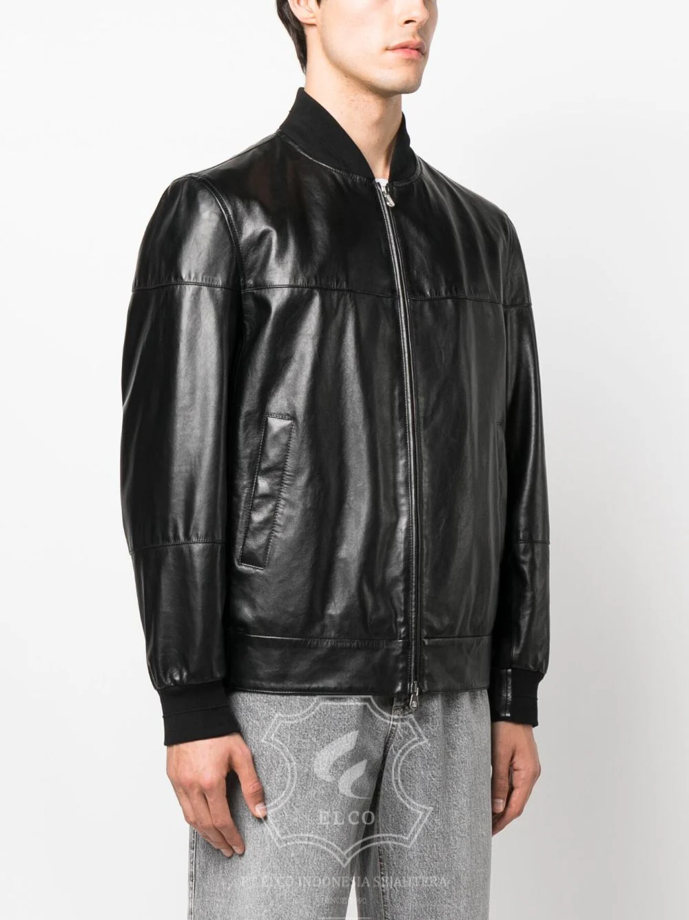 Jaket Kulit Pria Desain Bomber - PCB 431 - Gambar 5