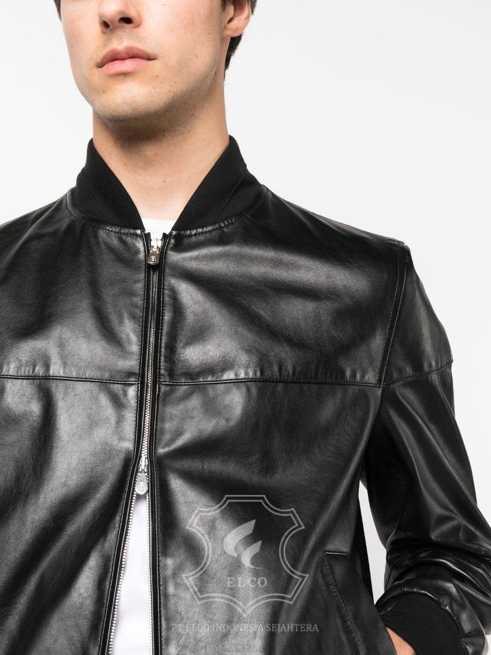 Jaket Kulit Pria Desain Bomber - PCB 431 - Gambar 4