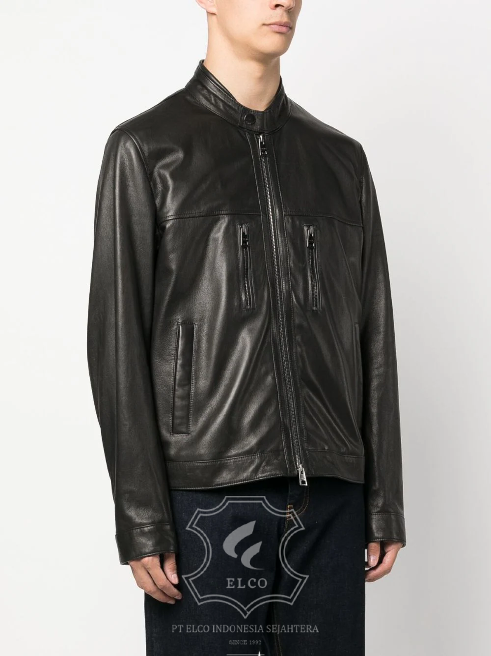 Jaket Kulit Pria Desain Casual - PC 446 - Gambar 3