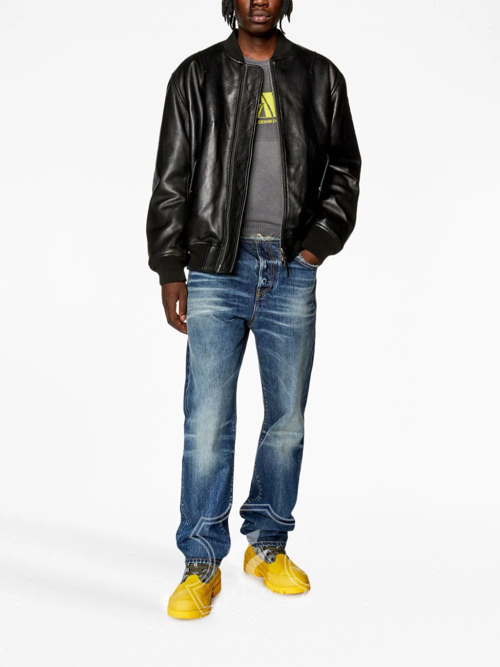 Jaket Kulit Pria Desain Bomber - PCB 420 - Gambar 2