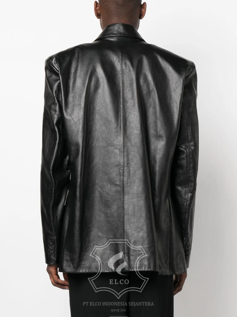 Jaket Kulit Pria Desain Jas - PJ 426 - Gambar 4