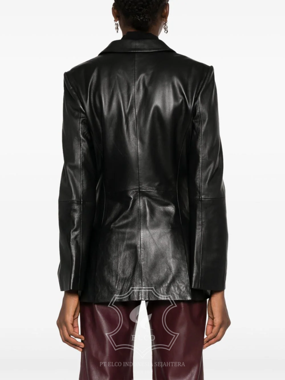 Jaket Kulit Wanita Desain Jas - WJ 424 - Gambar 4