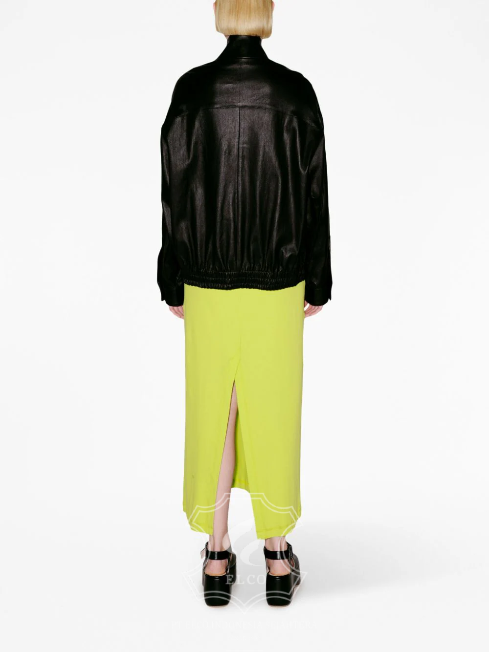 Jaket Kulit Wanita Desain Bomber - WCB 419 - Gambar 5