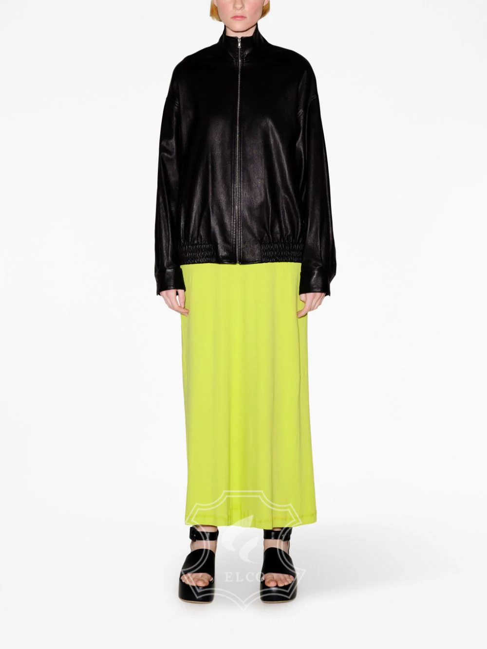 Jaket Kulit Wanita Desain Bomber - WCB 419 - Gambar 2