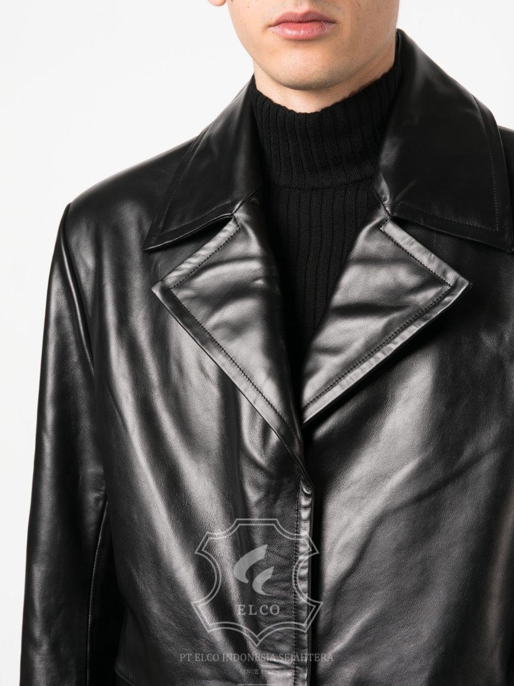 Jaket Kulit Pria Desain Jas - PJ 422 - Gambar 5