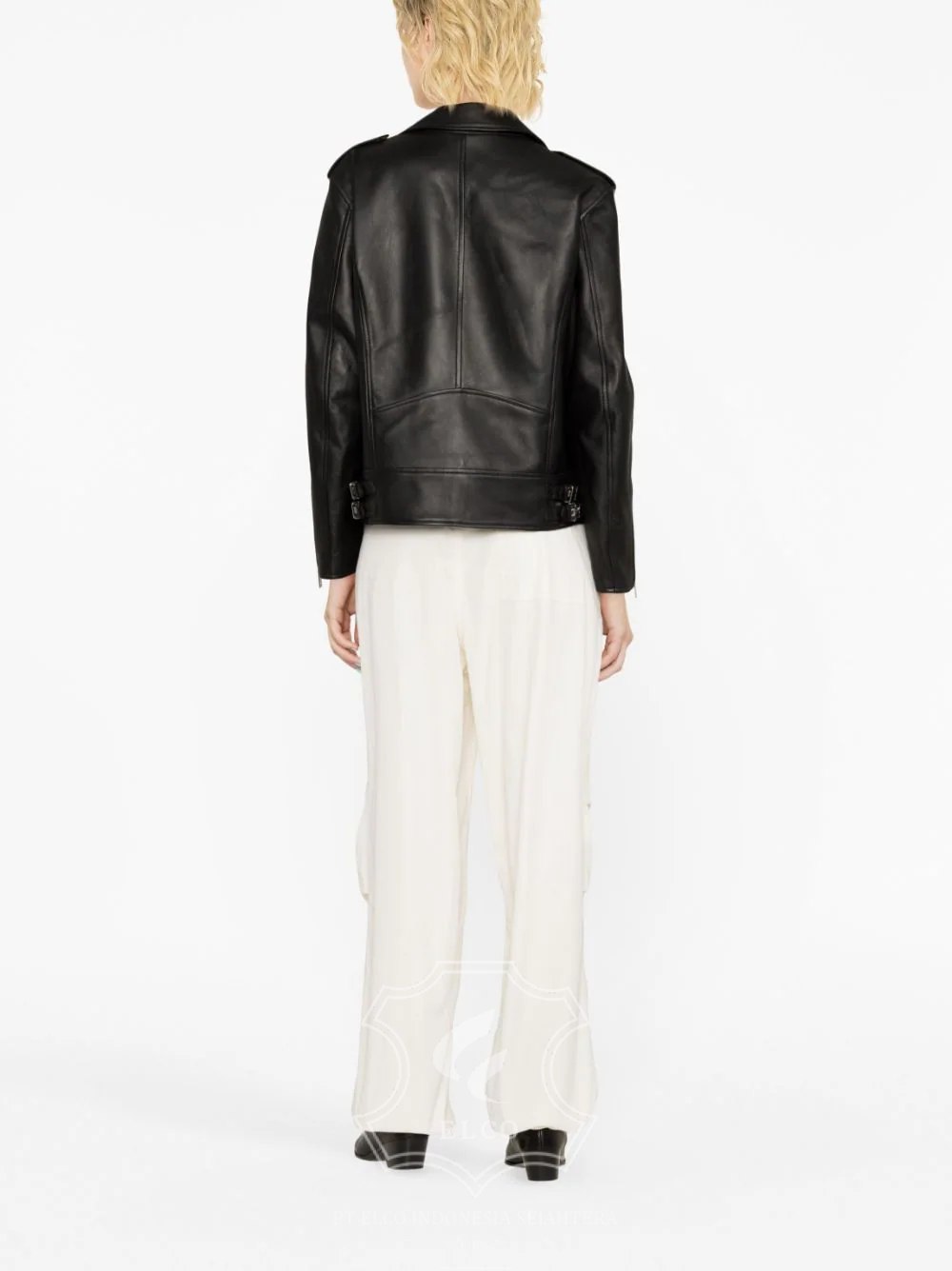 Jaket Kulit Wanita Desain Serong - WS 425 - Gambar 4