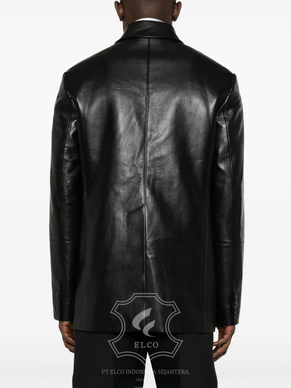 Jaket Kulit Pria Desain Jas - PJ 417 - Gambar 4