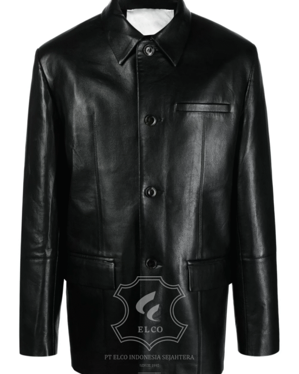 Jaket Kulit Pria Desain Jas - PJ 417