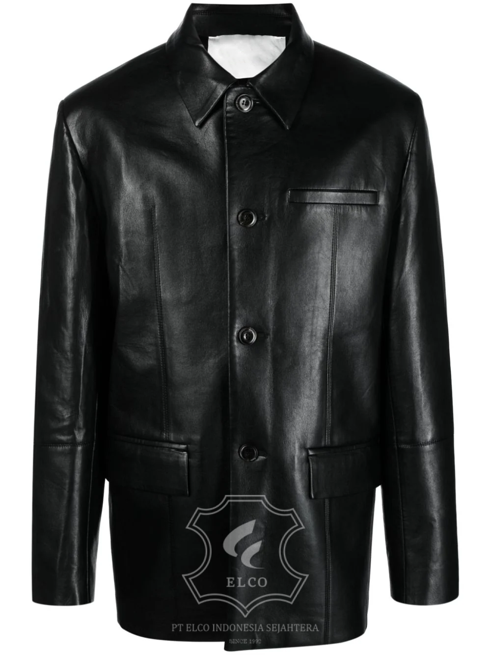 Jaket Kulit Pria Desain Jas - PJ 417