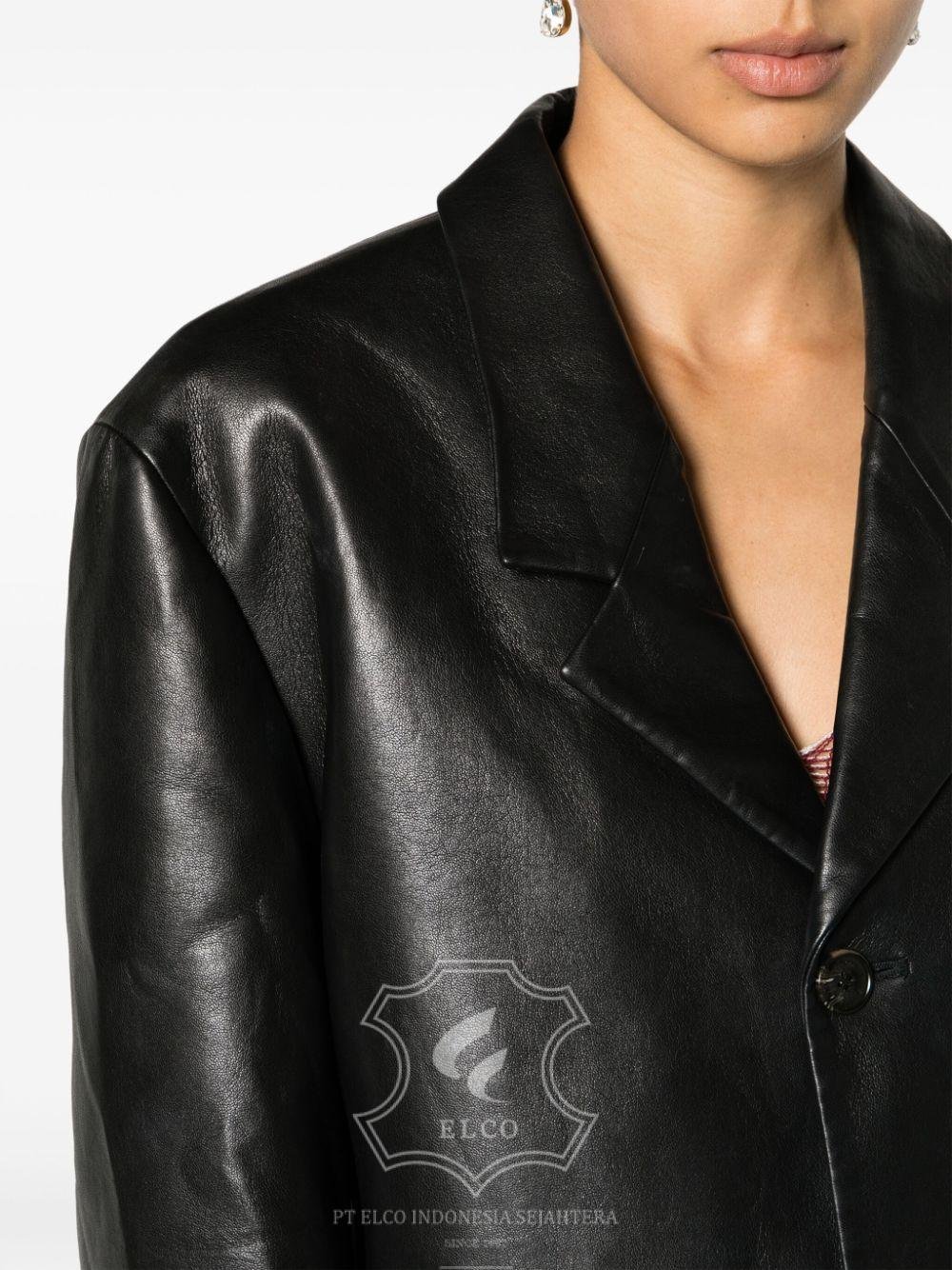 Jaket Kulit Wanita Desain Jas - WJ 437 - Gambar 5