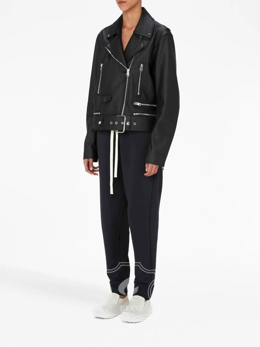 Jaket Kulit Pria Desain Serong - PS 421 - Gambar 2