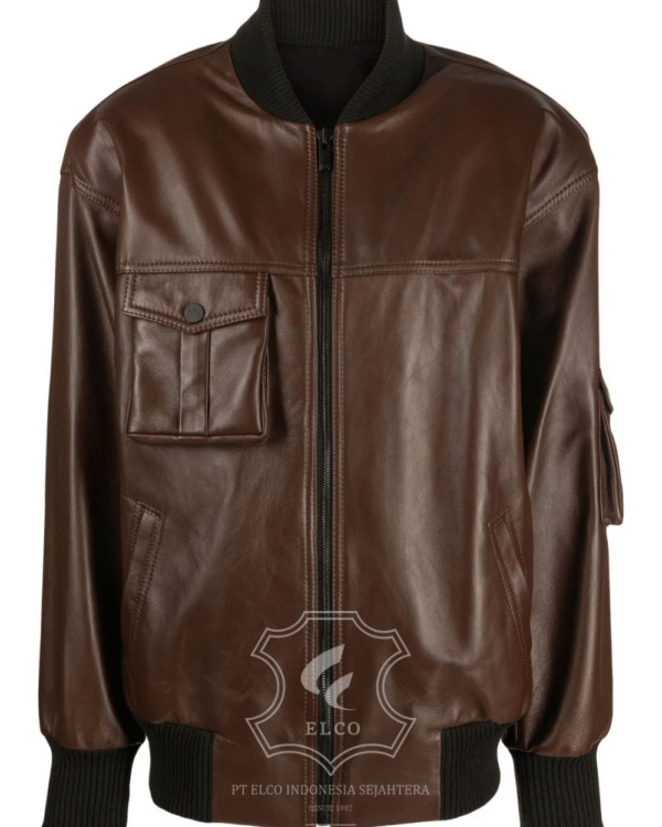 Jaket Kulit Wanita Desain Bomber - WCB 418