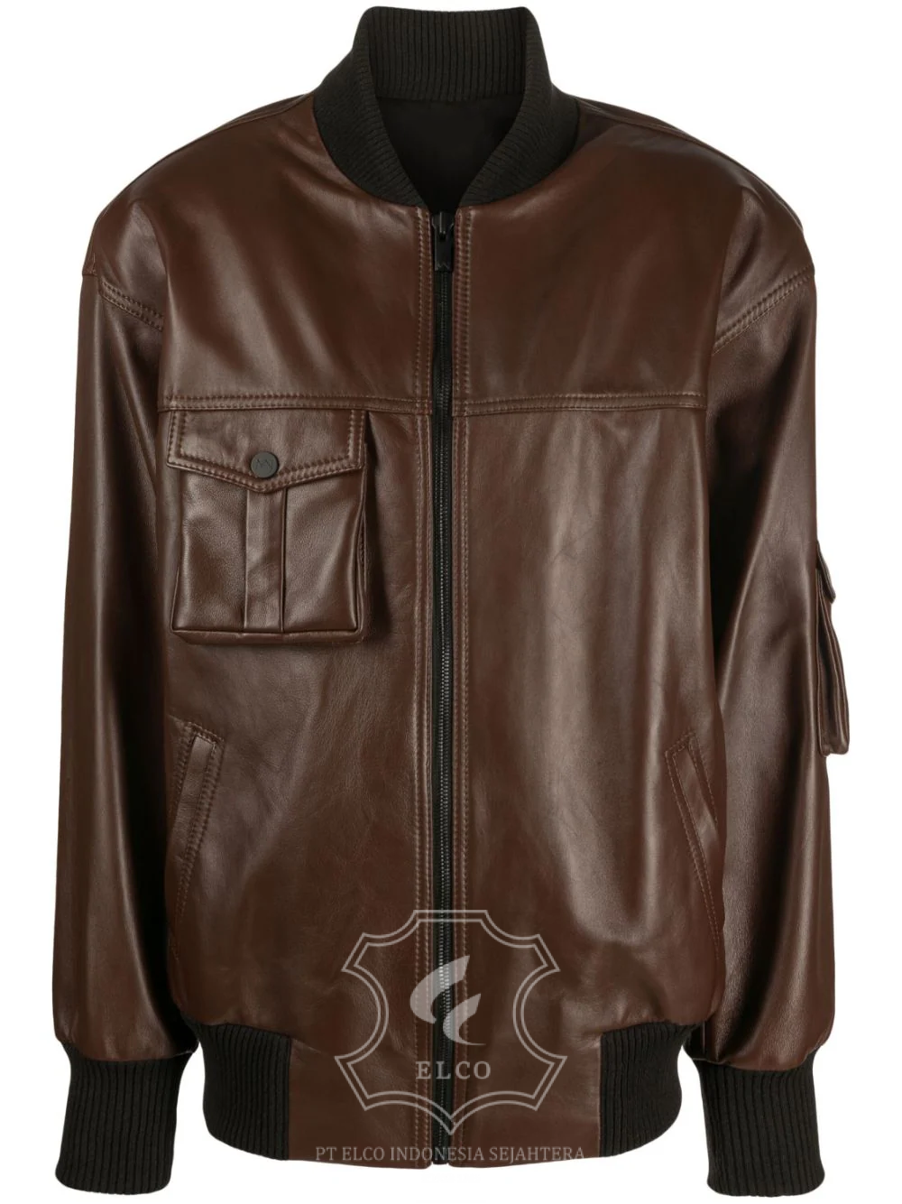Jaket Kulit Wanita Desain Bomber - WCB 418