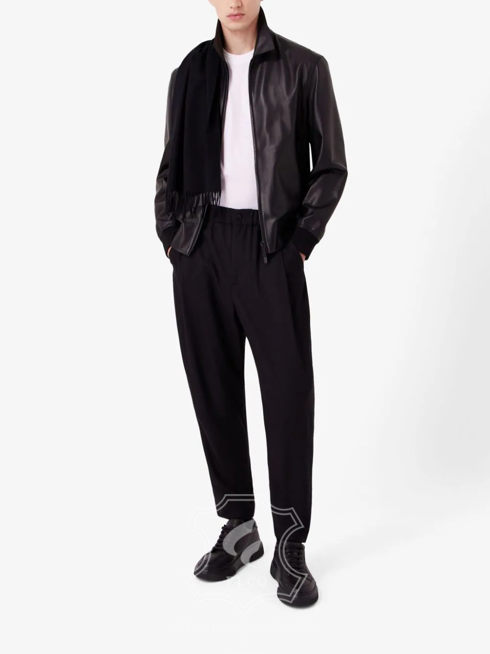 Jaket Kulit Pria Desain Bomber - PCB 437 - Gambar 3