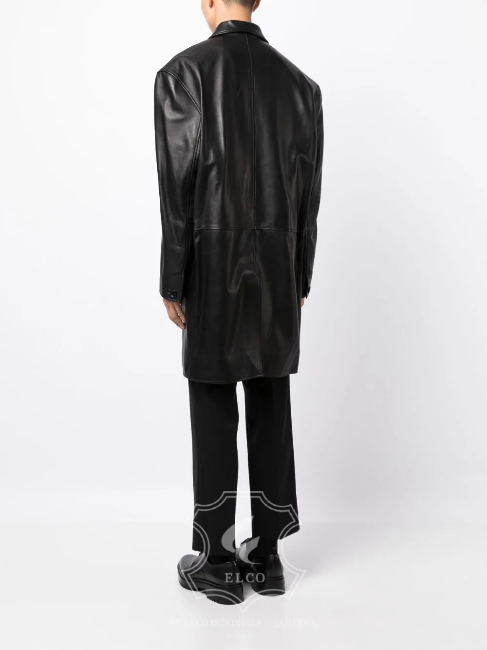 Jaket Kulit Pria Desain Jas - PJ 429 - Gambar 4