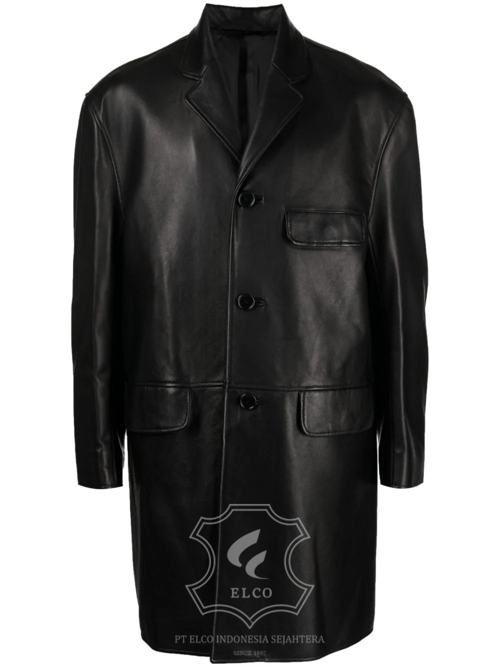 Jaket Kulit Pria Desain Jas - PJ 429