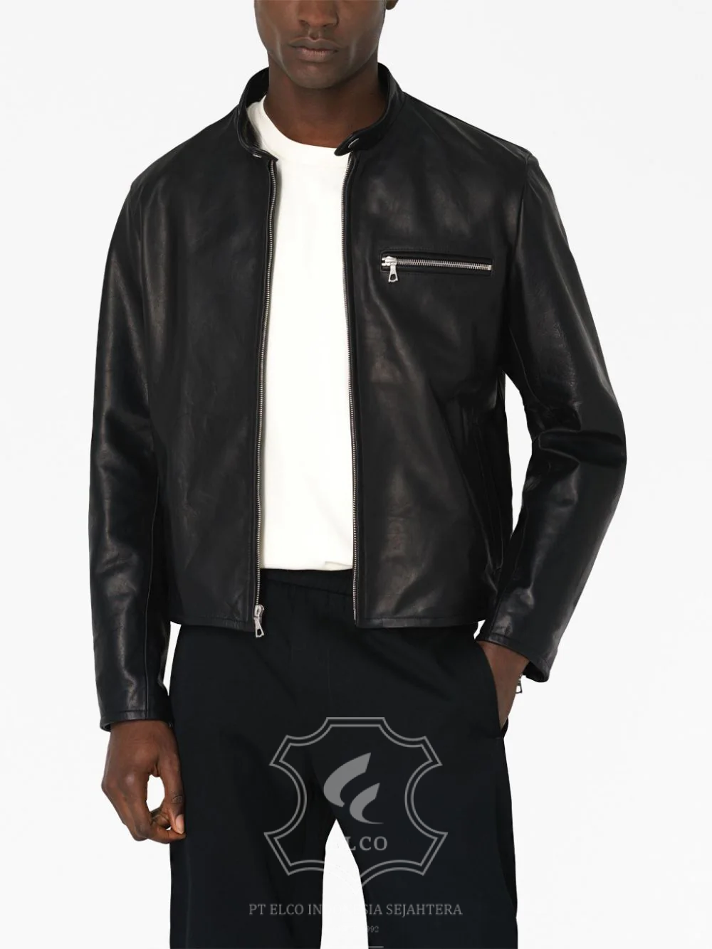 Jaket Kulit Pria Desain Casual - PC 439 - Gambar 4