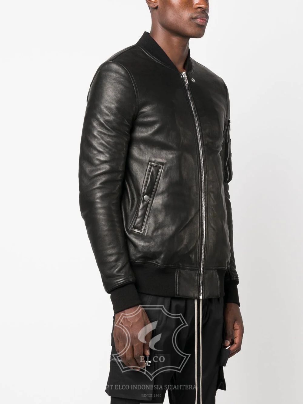 Jaket Kulit Pria Desain Bomber - PCB 418 - Gambar 3