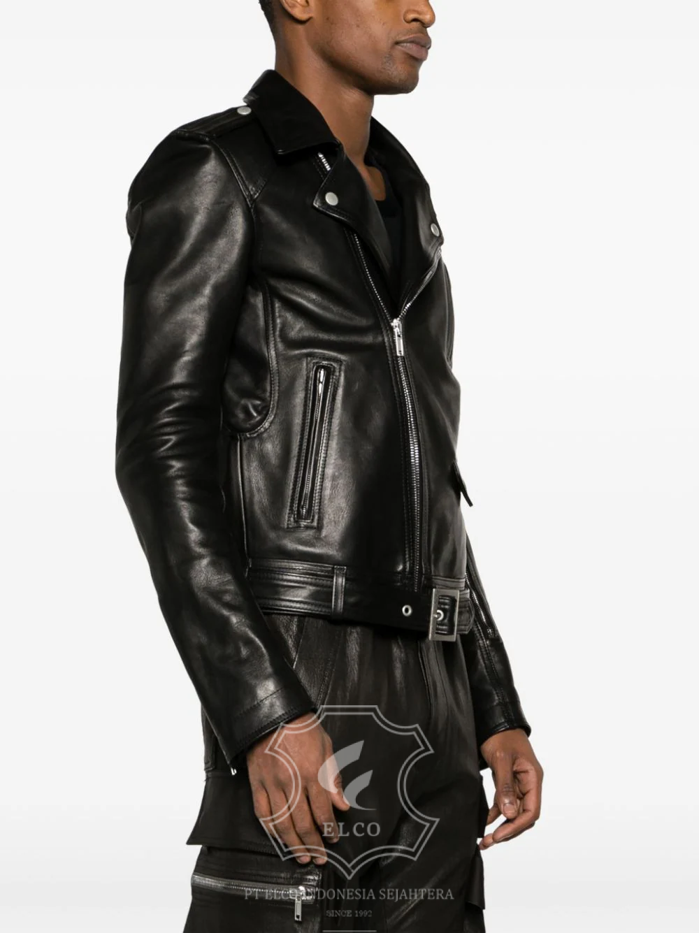 Jaket Kulit Pria Desain Serong - PS 410 - Gambar 2